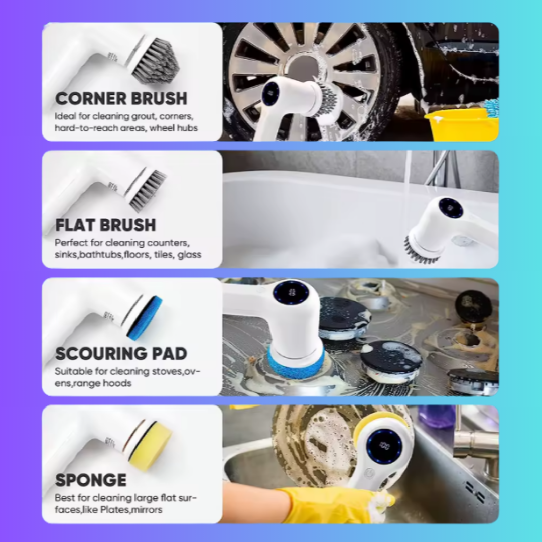 5-in-1 Electric Spin Scrubber