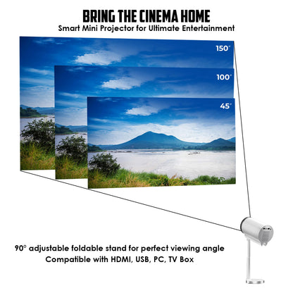 HT16 PROJECTOR Android 13  with Height Adjustable and Foldable Stand